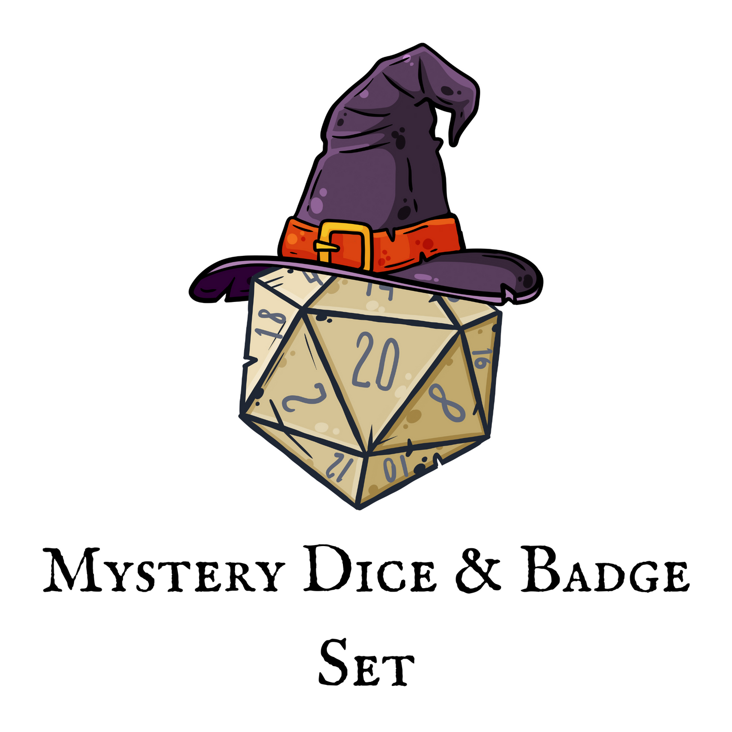 Mystery Dice & Badge Set - Dungeons and Dice